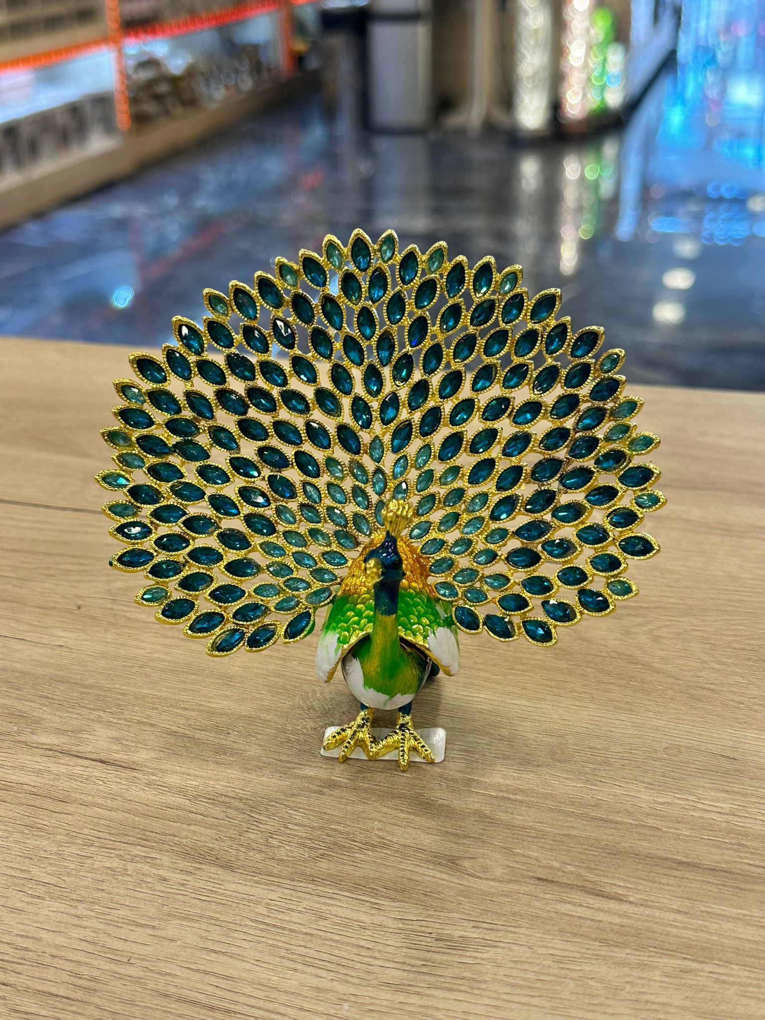 The "Emerald Spring" Crystal-Embellished Peacock