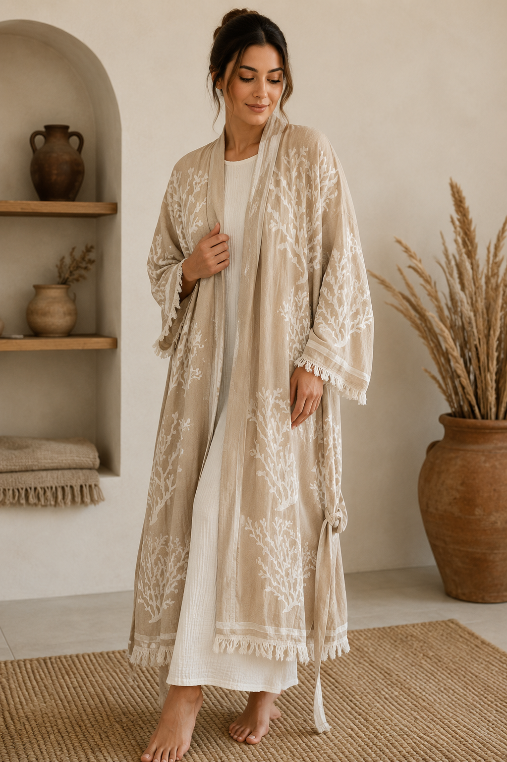 Coral Sand Kimono