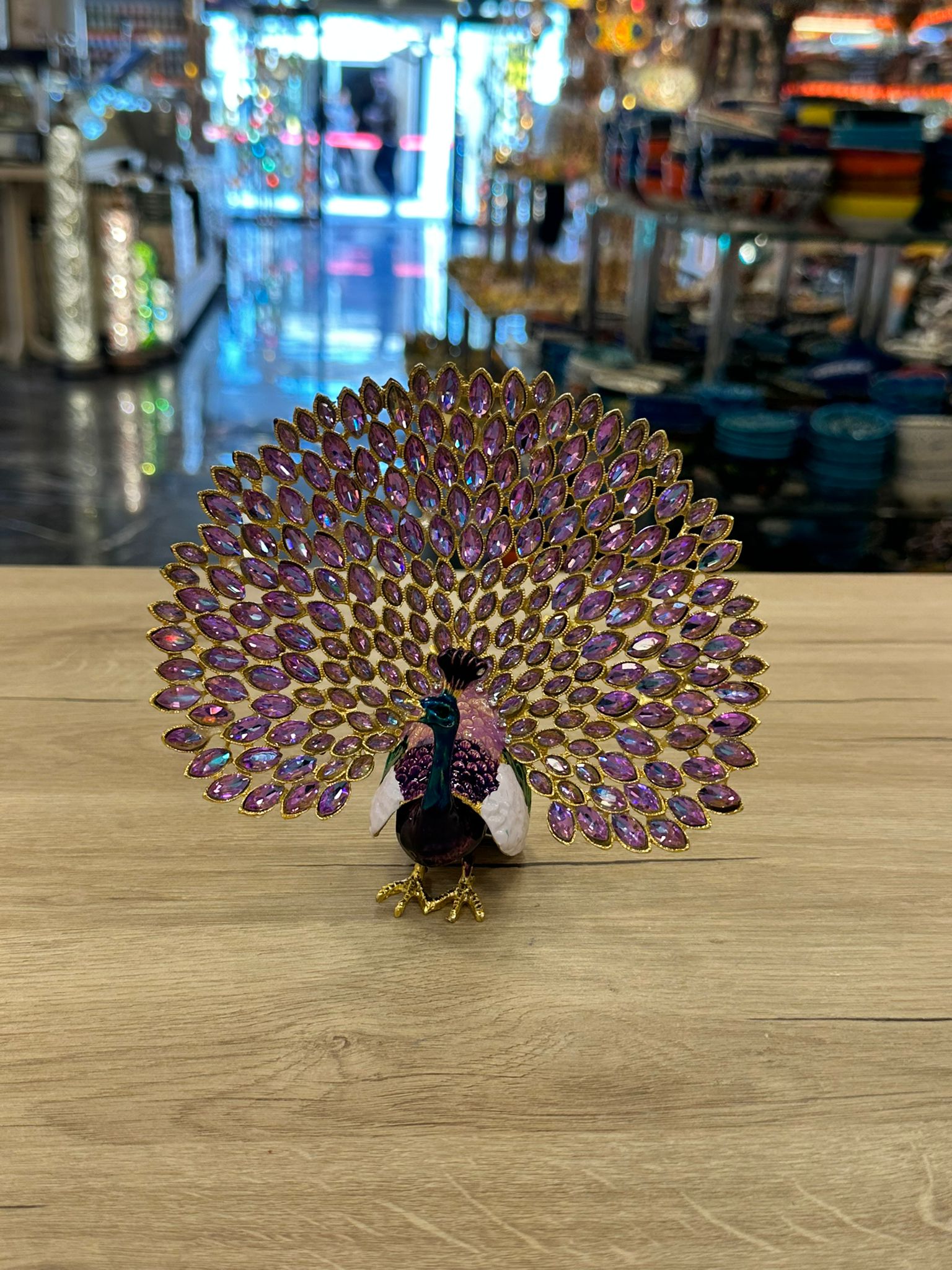 The "Sapphire Splendor" Crystal-Embellished Peacock